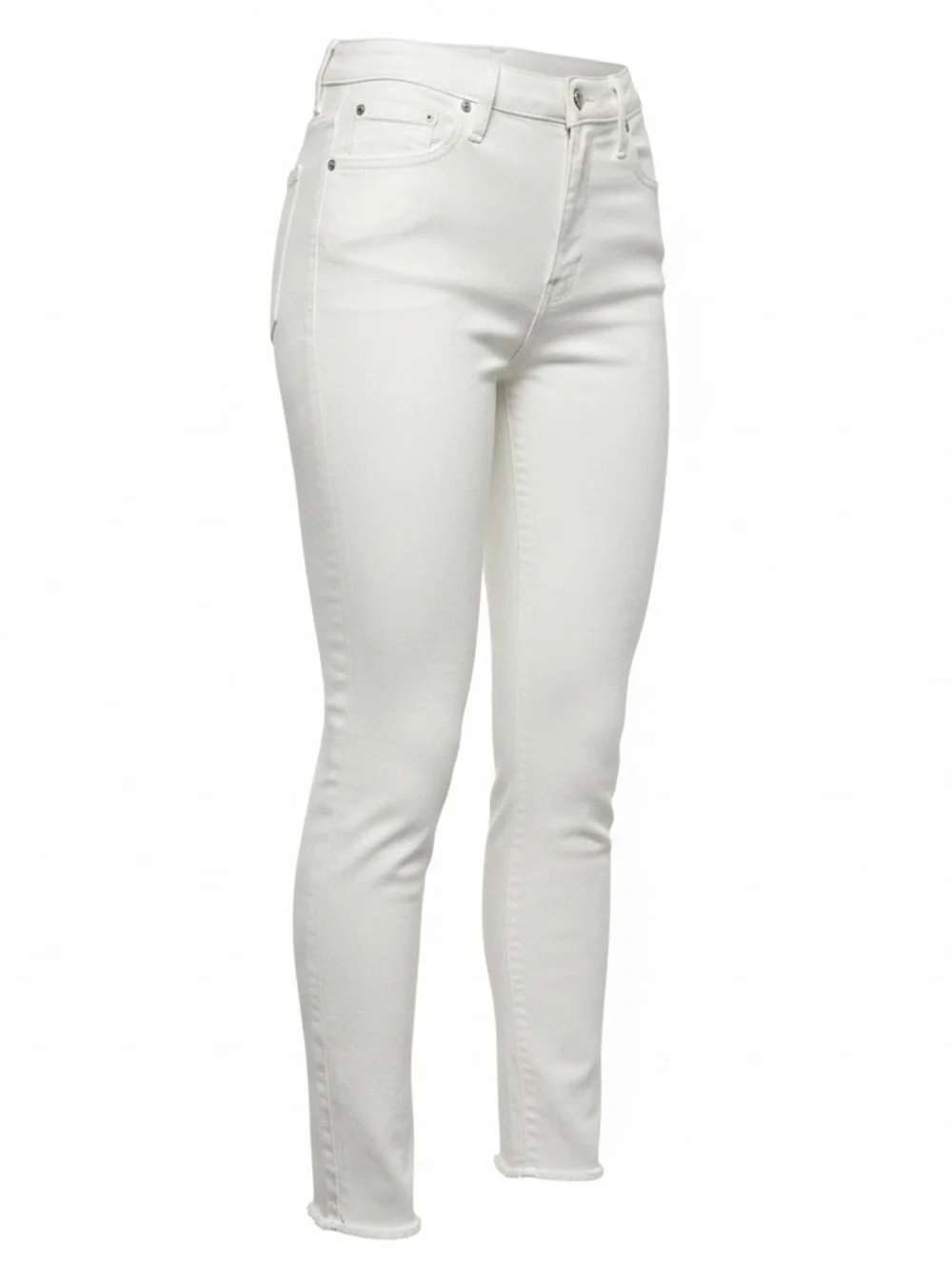 J. Crew White Ankle Crop Straight Jeans